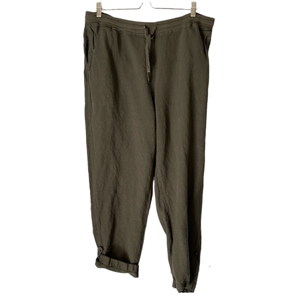 J. Jill linen blend pull on olive green pant size xl